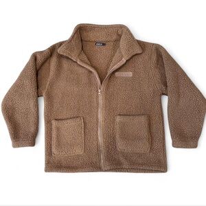 ‘Cafe Collection’ Sherpa Jacket in Pumpkin Spice